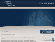 Tablet Screenshot of cooperfamilydental.com